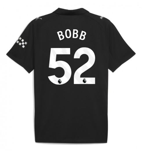 Moške Nogometnih dresov Manchester City Oscar Bobb #52 Gostujoči 2025-26 Kratki rokavi Moške Nogometnih dresov Manchester City Oscar Bobb #52 Gostujoči 2025-26 Kratki rokavi